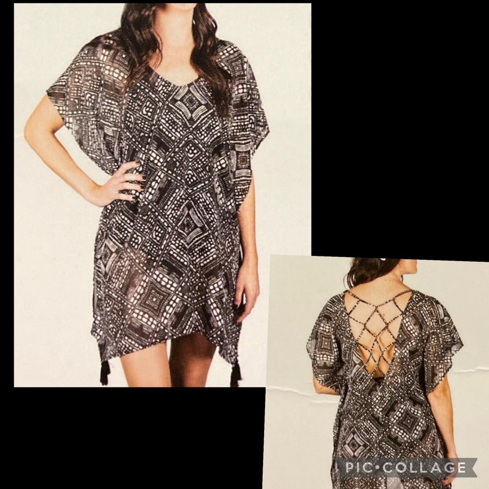 Palisades Beach Club Women's Flowly Printed Pullover Swimsuit Cover Up
